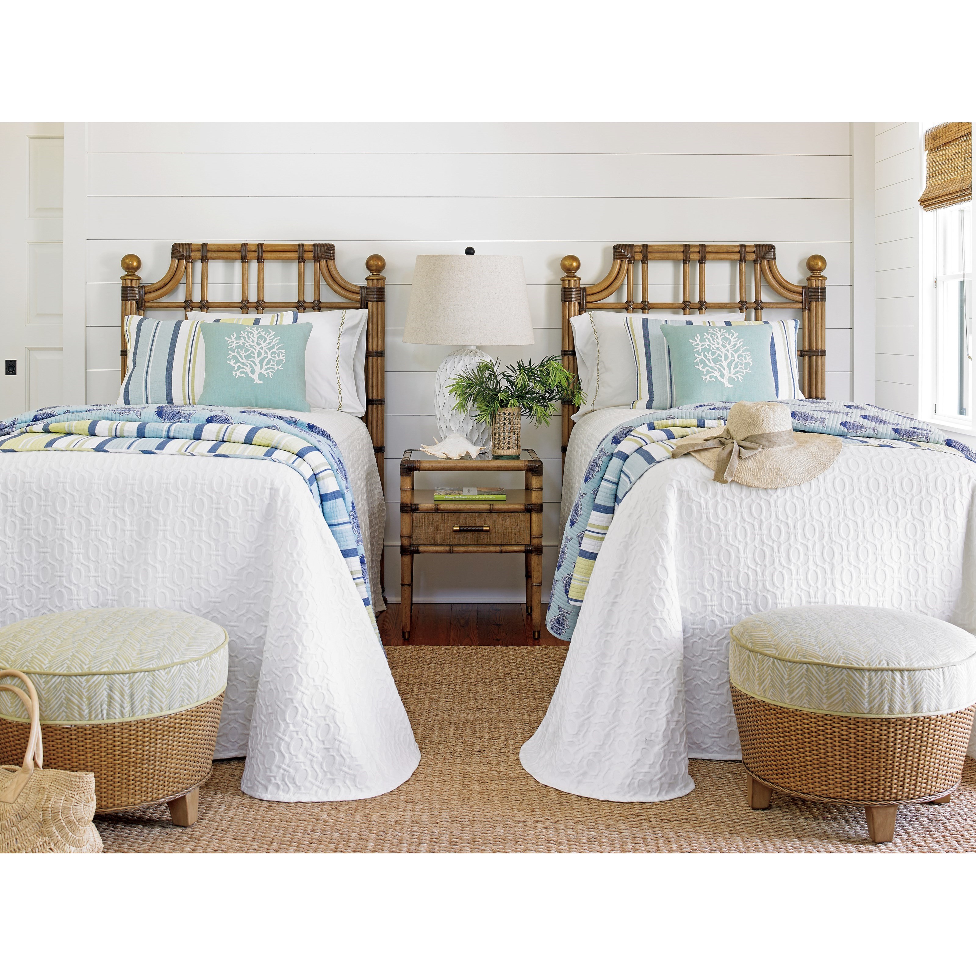 Tommy bahama wicker basket sales